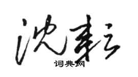 駱恆光沈耘草書個性簽名怎么寫
