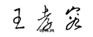 駱恆光王孝容草書個性簽名怎么寫