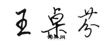 駱恆光王桌芬行書個性簽名怎么寫