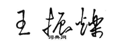 駱恆光王振爍草書個性簽名怎么寫