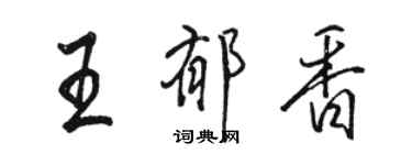 駱恆光王郁香行書個性簽名怎么寫