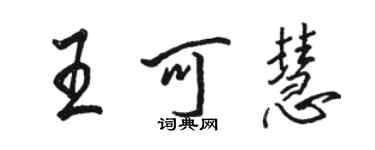 駱恆光王可慧行書個性簽名怎么寫