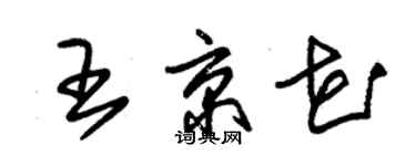 朱錫榮王京花草書個性簽名怎么寫