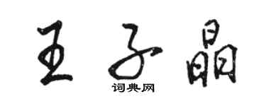 駱恆光王子晶行書個性簽名怎么寫