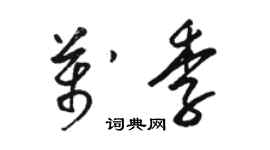 駱恆光萬季草書個性簽名怎么寫