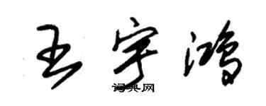 朱錫榮王宇鴻草書個性簽名怎么寫
