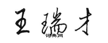 駱恆光王瑞才行書個性簽名怎么寫