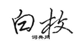 駱恆光白枚行書個性簽名怎么寫