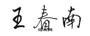 駱恆光王春南行書個性簽名怎么寫