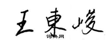 王正良王東峻行書個性簽名怎么寫