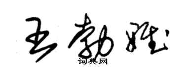 朱錫榮王勃雅草書個性簽名怎么寫