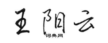 駱恆光王陽雲行書個性簽名怎么寫