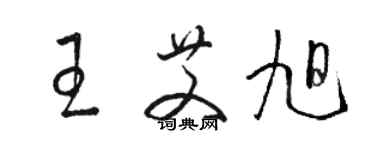 駱恆光王艾旭草書個性簽名怎么寫