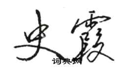 駱恆光史霞行書個性簽名怎么寫