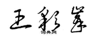 曾慶福王彩峰草書個性簽名怎么寫