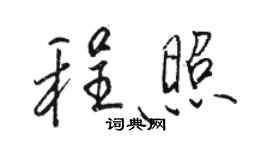 駱恆光程照行書個性簽名怎么寫