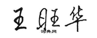 駱恆光王旺華行書個性簽名怎么寫