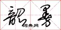 王冬齡韶曼草書怎么寫