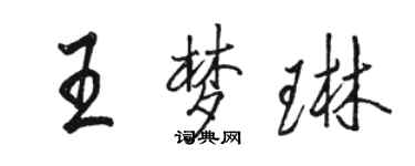 駱恆光王夢琳行書個性簽名怎么寫