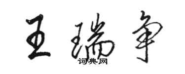 駱恆光王瑞爭行書個性簽名怎么寫