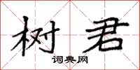 袁強樹君楷書怎么寫