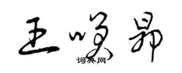 曾慶福王笑昂草書個性簽名怎么寫