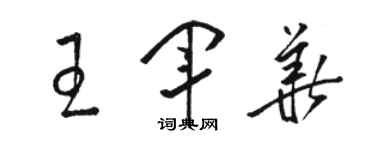 駱恆光王軍華草書個性簽名怎么寫