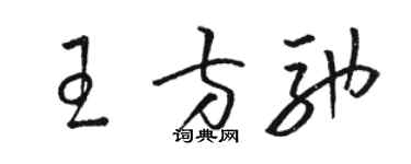 駱恆光王方馳草書個性簽名怎么寫