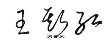 駱恆光王斯紅草書個性簽名怎么寫