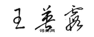 駱恆光王英霞草書個性簽名怎么寫