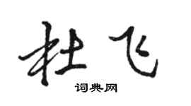 駱恆光杜飛行書個性簽名怎么寫