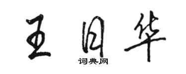 駱恆光王日華行書個性簽名怎么寫