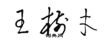 駱恆光王樹才草書個性簽名怎么寫