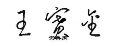 駱恆光王賽金草書個性簽名怎么寫