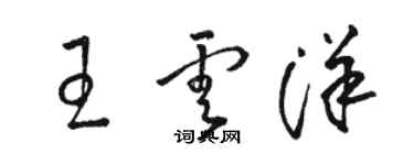 駱恆光王雲洋草書個性簽名怎么寫