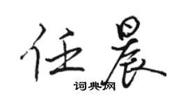 駱恆光任晨行書個性簽名怎么寫