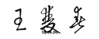 駱恆光王雙春草書個性簽名怎么寫