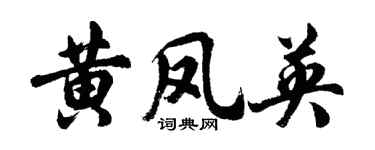 胡問遂黃鳳英行書個性簽名怎么寫