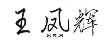 駱恆光王鳳輝行書個性簽名怎么寫