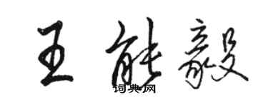 駱恆光王能毅行書個性簽名怎么寫