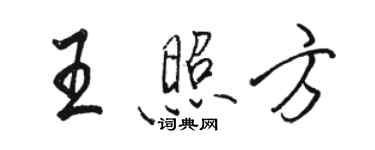 駱恆光王照方行書個性簽名怎么寫