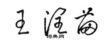 駱恆光王潤苗草書個性簽名怎么寫