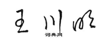 駱恆光王川明草書個性簽名怎么寫