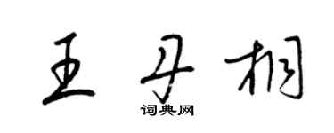 梁錦英王丹桐草書個性簽名怎么寫