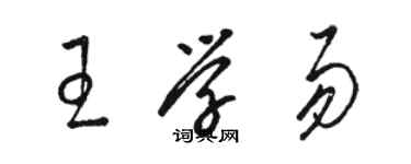 駱恆光王學易草書個性簽名怎么寫