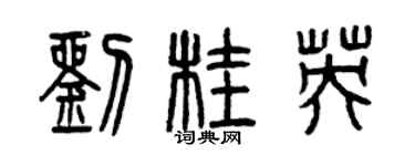 曾慶福劉桂英篆書個性簽名怎么寫