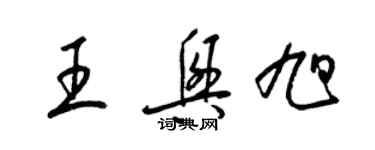 梁錦英王興旭草書個性簽名怎么寫