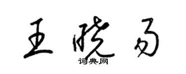 梁錦英王曉易草書個性簽名怎么寫