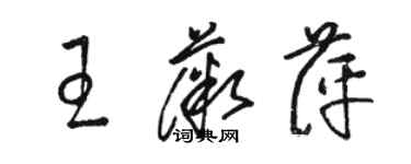 駱恆光王薇萍草書個性簽名怎么寫