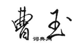 駱恆光曹玉行書個性簽名怎么寫